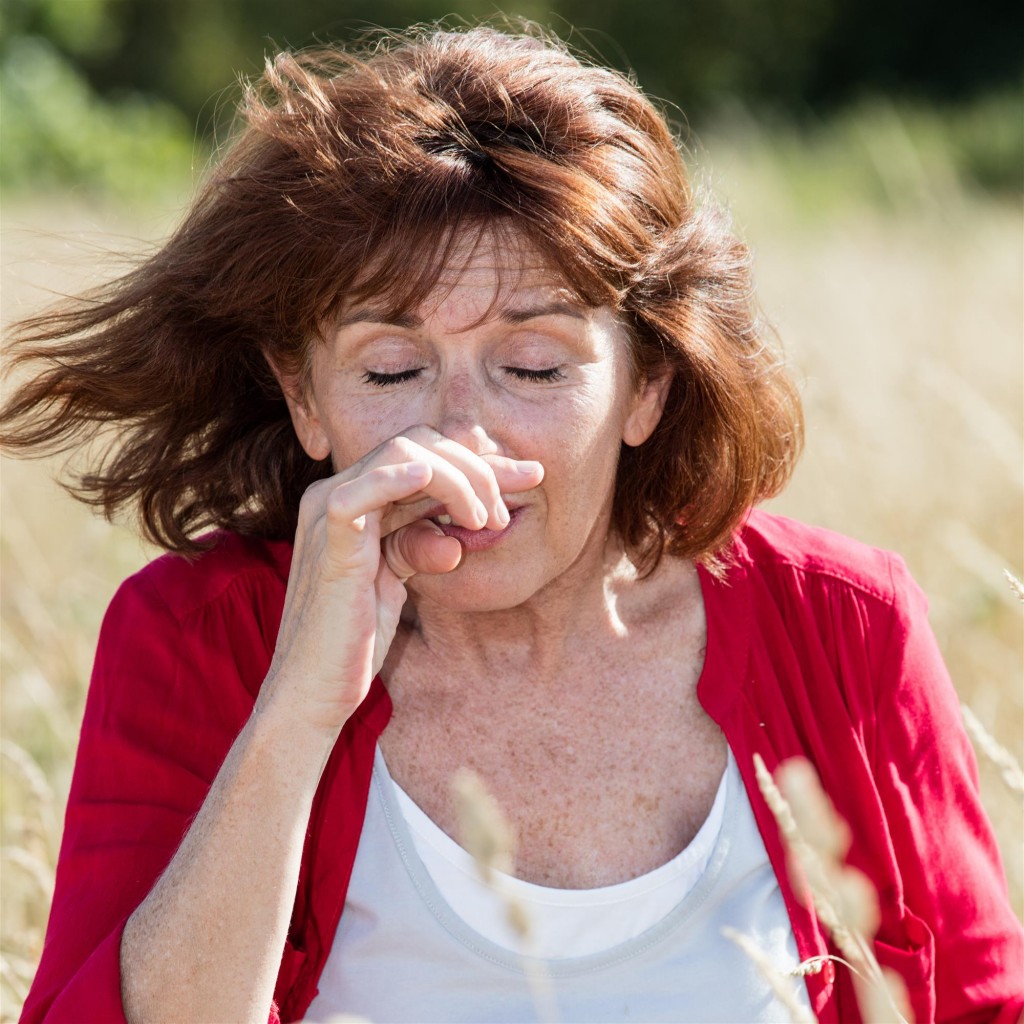 women Suffering from Spring Allergies