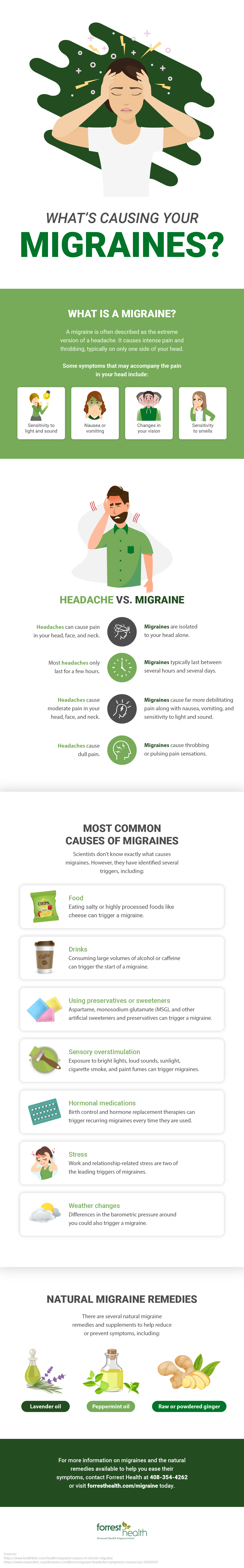 Migraine Causes Infographic